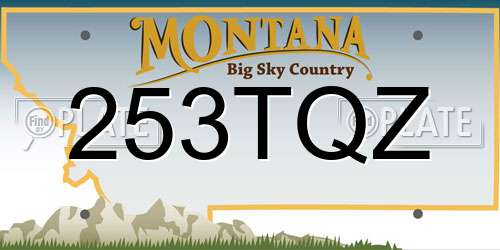 253TQZ Montana License Plate