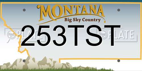 253TST Montana License Plate