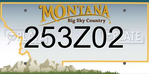 253Z02 Montana License Plate