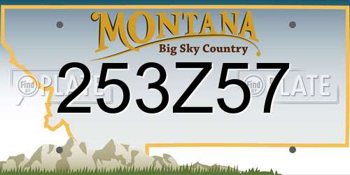 253Z57 Montana License Plate