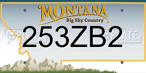 253ZB2 Montana License Plate
