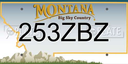 253ZBZ Montana License Plate