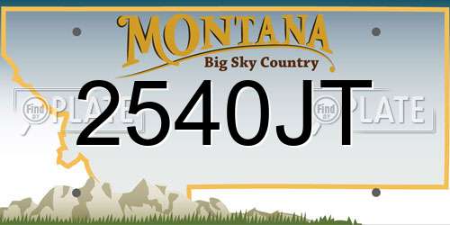 2540JT Montana License Plate