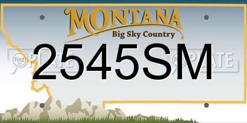 2545SM Montana License Plate