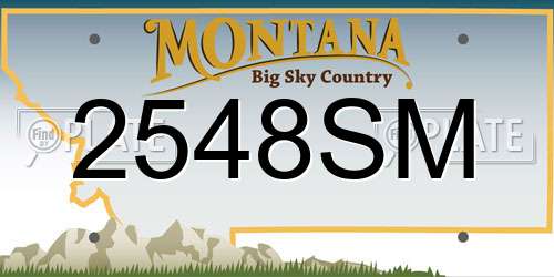 2548SM Montana License Plate