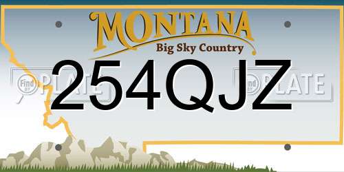 254QJZ Montana License Plate