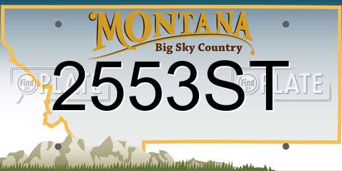 2553ST Montana License Plate