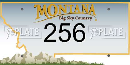 256 Montana License Plate