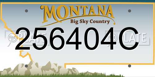 256404C Montana License Plate