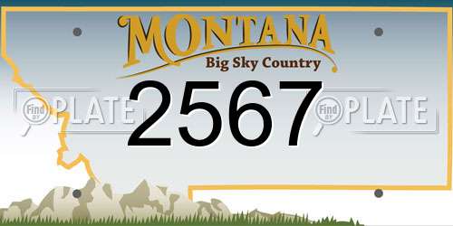 2567 Montana License Plate