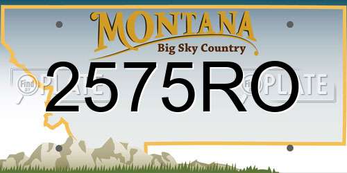 2575RO Montana License Plate