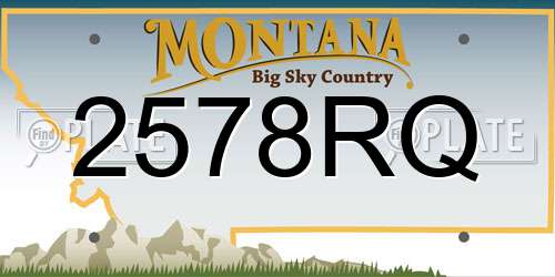 2578RQ Montana License Plate