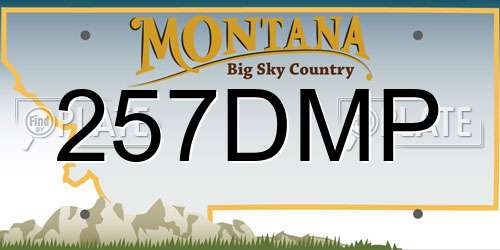 257DMP Montana License Plate