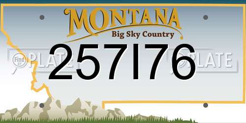 257I76 Montana License Plate