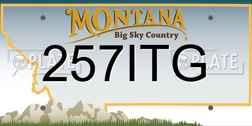 257ITG Montana License Plate