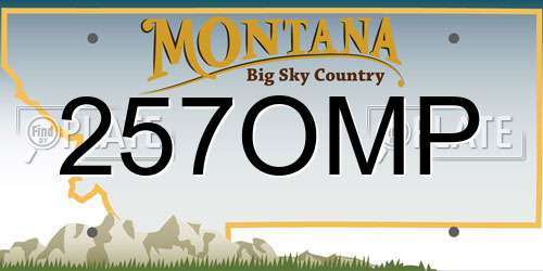 257OMP Montana License Plate