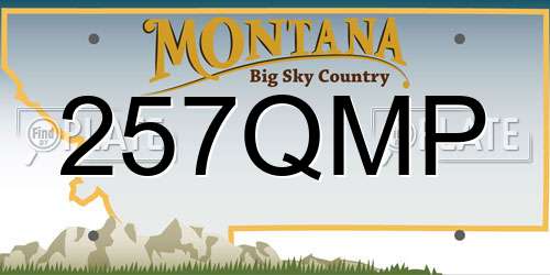 257QMP Montana License Plate