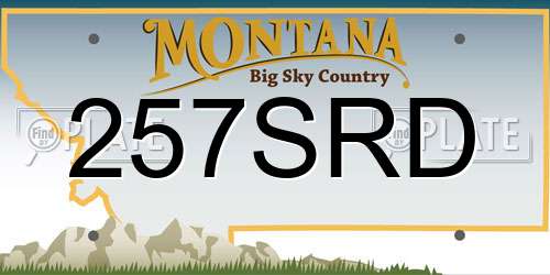 257SRD Montana License Plate