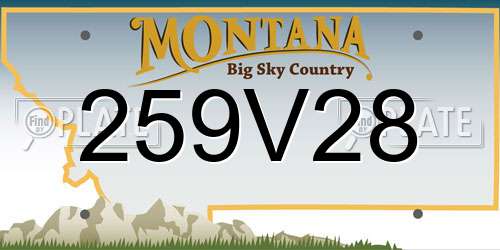 259V28 Montana License Plate
