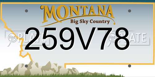 259V78 Montana License Plate