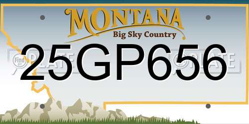 25GP656 Montana License Plate
