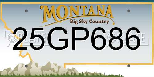 25GP686 Montana License Plate