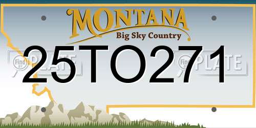 25TO271 Montana License Plate