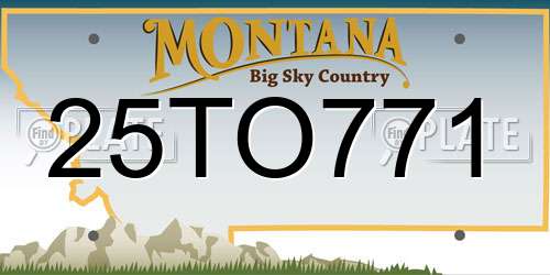 25TO771 Montana License Plate