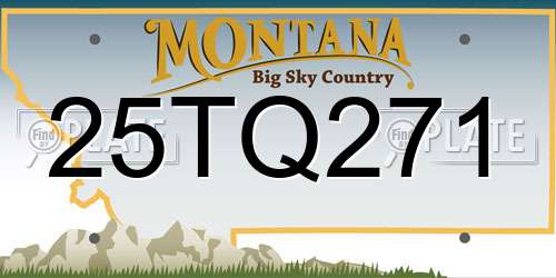 25TQ271 Montana License Plate
