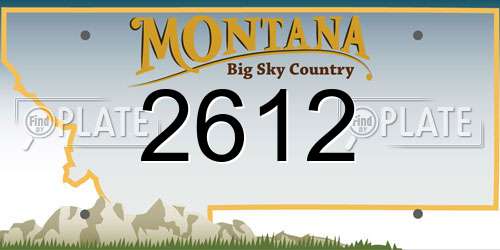2612 Montana License Plate