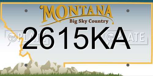 2615KA Montana License Plate