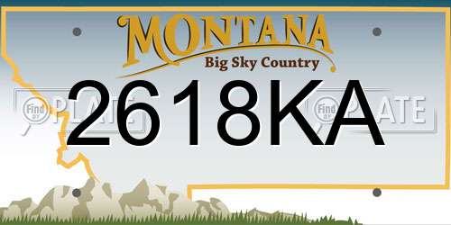 2618KA Montana License Plate
