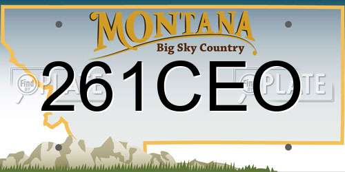 261CEO Montana License Plate