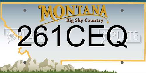 261CEQ Montana License Plate