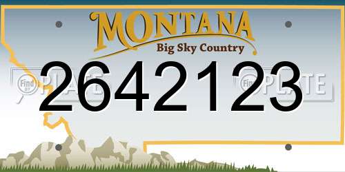 2642123 Montana License Plate