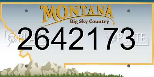 2642173 Montana License Plate