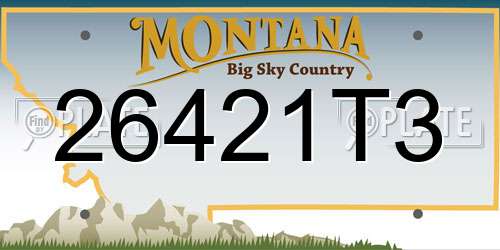 26421T3 Montana License Plate