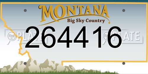 264416 Montana License Plate