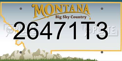 26471T3 Montana License Plate