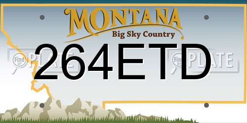 264ETD Montana License Plate