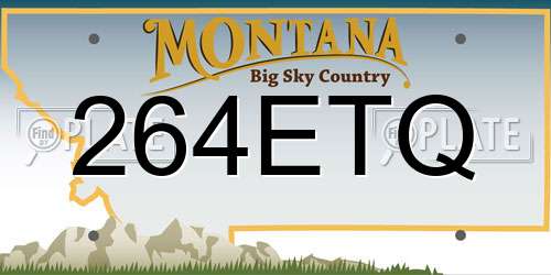 264ETQ Montana License Plate