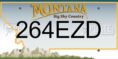 264EZD Montana License Plate