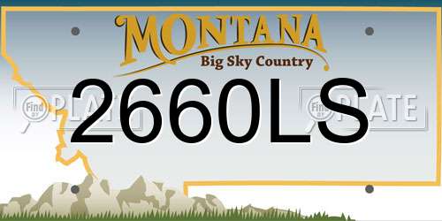 2660LS Montana License Plate