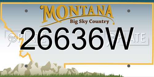 26636W Montana License Plate