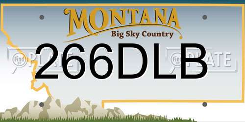 266DLB Montana License Plate