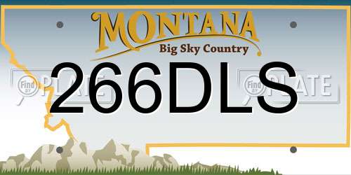 266DLS Montana License Plate