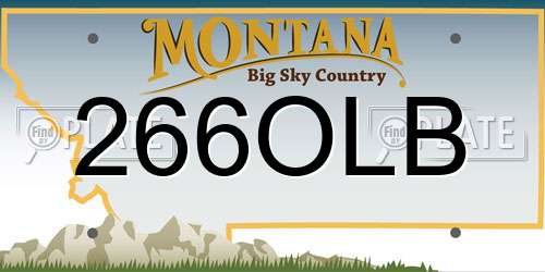 266OLB Montana License Plate