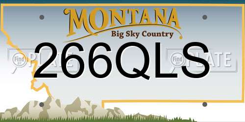 266QLS Montana License Plate