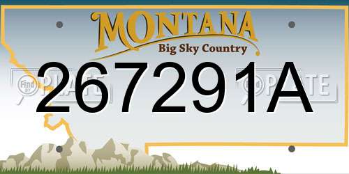 267291A Montana License Plate