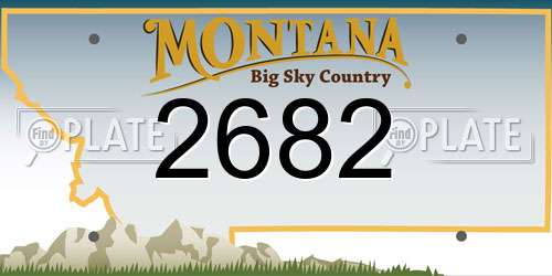 2682 Montana License Plate